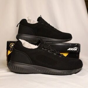 Avia Anchor Slip Resistant Black Sneakers Women's US 12 Memory Foam